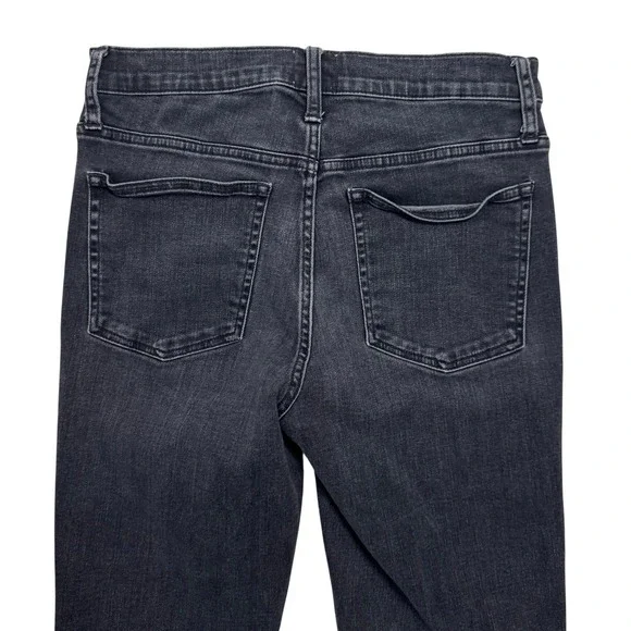 J. Crew 9" Mid Rise Vintage Straight Jeans Dark Gray Rinse Wash Size 28 - Picture 5 of 7